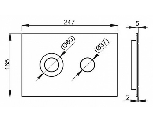 Кнопка смыва AlcaPlast Flat нержавеющая сталь