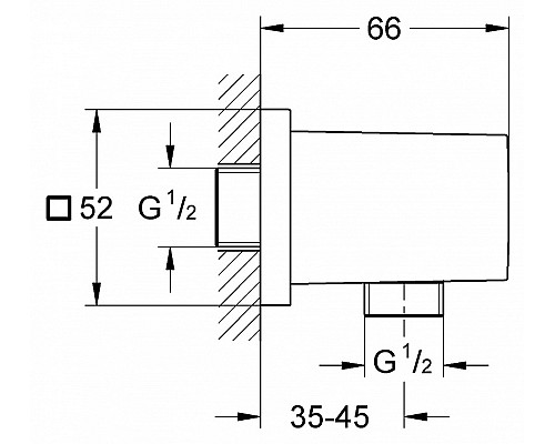 Подключение Grohe для душевого шланга 27704000