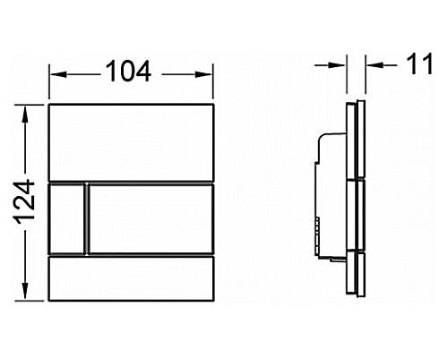 Панель смыва для писсуара TECE square 9242806