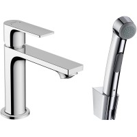 Смеситель для раковины Hansgrohe Rebris E с гигиеническим душем Хром