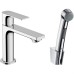 Смеситель для раковины Hansgrohe Rebris E с гигиеническим душем Хром