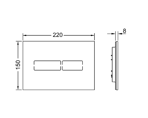 Панель смыва TECE lux Mini 9240961