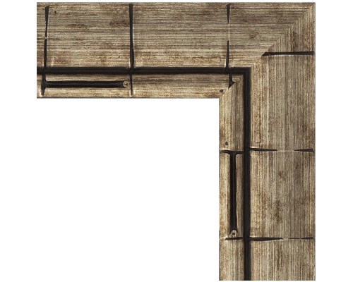 Зеркало Evoform Exclusive Floor 198х108 BY 6147 с фацетом в багетной раме - Серебряный бамбук 73 мм