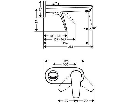 Смеситель для раковины Hansgrohe Novus 71127000