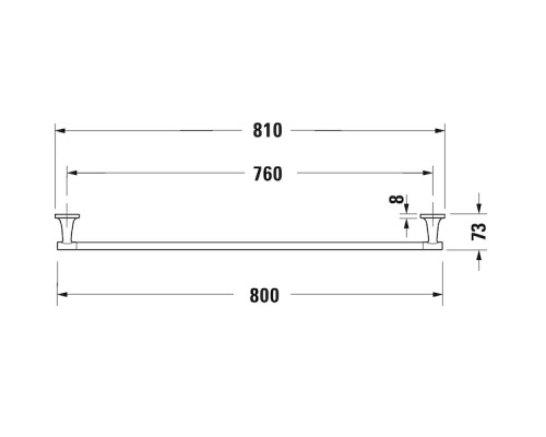 Полотенцедержатель Duravit Starck T 0099434600 Черный матовый