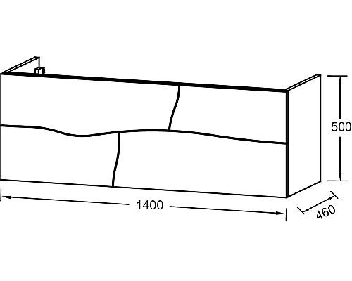 Тумба под раковину Jacob Delafon Sherwood 140 EB1835RU-P6 подвесная Натуральный дуб
