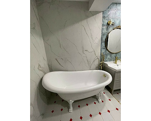 Ванна из искусственного камня Castone Даллас King 175x80 Белая ножки Белые Ванна из искусственного камня Castone Даллас King 175x80 Белая ножки Белые