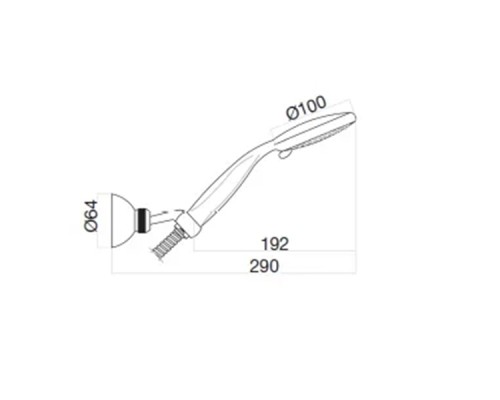 Душевой гарнитур Webert AC0489740, белый