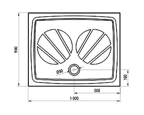 Душевой поддон из искусственного камня Ravak Gigant Pro 100x90 XA03A701010 Белый