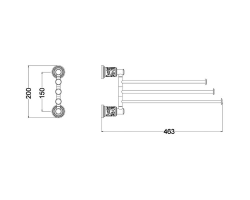 Держатель для полотенец Schein Carving 7065052 Хром