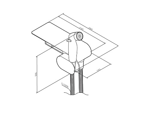 Гигиенический душ со смесителем AM.PM Like F0202622 Черный матовый