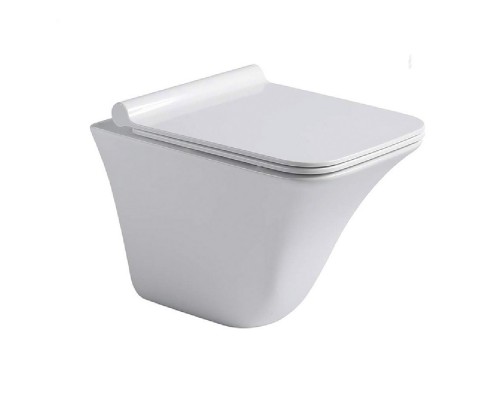 Подвесной унитаз керамический Black&White W-720 с микролифтом