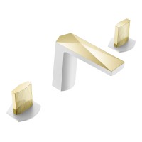 Смеситель врезной на 3отв. Boheme Venturo белый-золото, ручка TOUCH