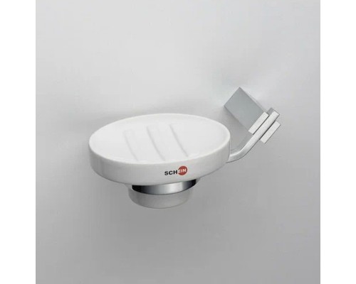 Мыльница Schein Watteau 122C-L Белая Хром