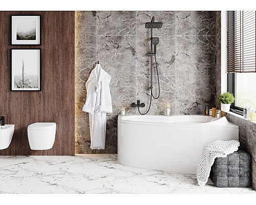 Акриловая ванна VAGNERPLAST SELENA 147 Left VPBA141SEL3LE-04