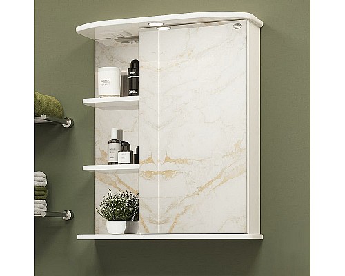 Зеркальный шкаф Onika Карина 60.01 R 206010 с подсветкой Белый