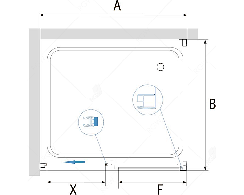 Душевой уголок RGW Passage PA-76 170х70 35087677-11 профиль Хром стекло прозрачное