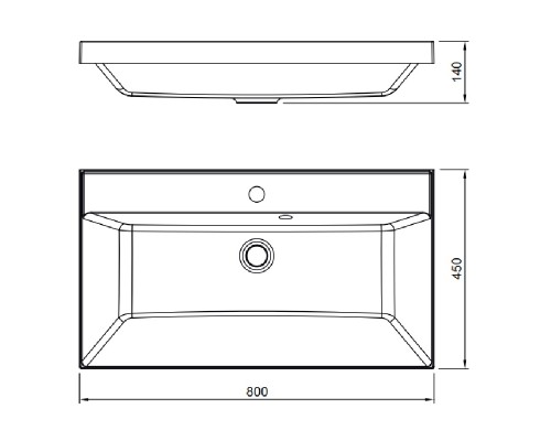 Раковина Florentina Астория 80 10.170.00800.001 Белая