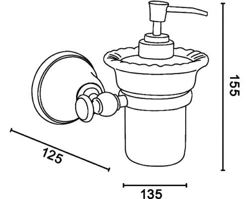 Дозатор для жидкого мыла TW Harmony TWHA108bi/cr Хром