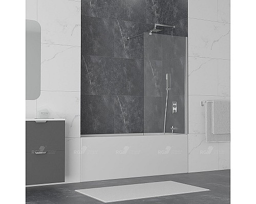 Шторка на ванну RGW Screens SC-050 80х150 351105008-11 профиль Хром стекло прозрачное