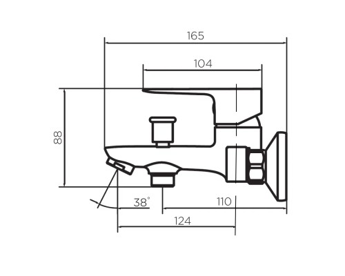 Смеситель для ванны Dorff Prime D4011000 Хром