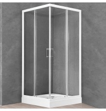 Душевой уголок Royal Bath HP 90х90 с поддоном профиль Белый стекло прозрачное