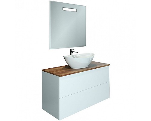 Тумба с раковиной Orange Otto 100 Ot-100TuWOOD+G56 Белая