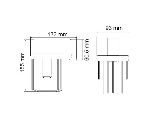 Держатель освежителя воздуха WasserKRAFT Lopau K-6045 Хром