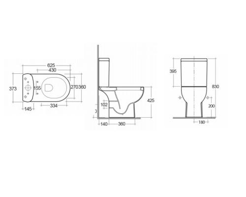 Унитаз Kerama Marazzi BUONGIORNO PRO напольный, белый глянцевый