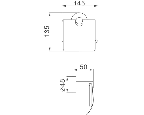Держатель туалетной бумаги Haiba HB8703 с крышкой Черный