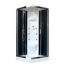 Душевая кабина Royal Bath HP 90х90 с гидромассажем задняя стенка Черная