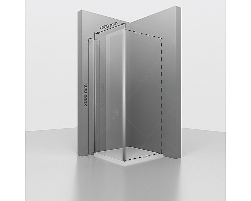 Душевая стенка RGW Z-050-3 100 352253100-11 профиль Хром стекло прозрачное