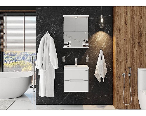 Тумба под раковину Onika Айленд 50.13 105021 подвесная Белая