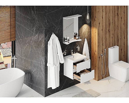 Тумба под раковину Onika Айленд 50.13 105021 подвесная Белая