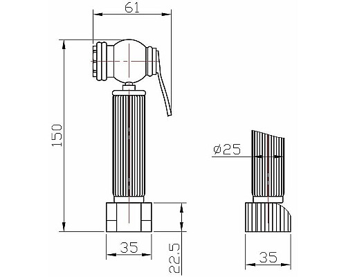 Гигиенический душ ZorG Antic AZR 3 LB SL Серебро