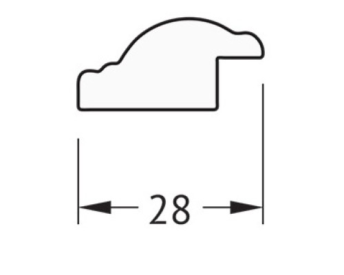 Зеркало Evoform Definite 98х48 BY 0693 в багетной раме - Витой махагон 28 мм