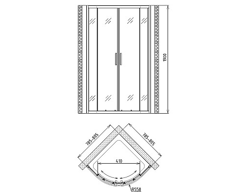 Душевой уголок Gemy Victoria S30062M