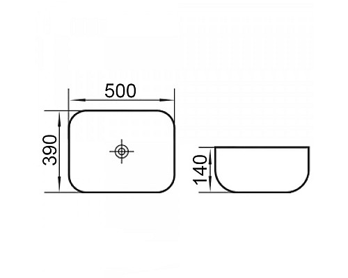 Раковина-чаша CeramaLux 50 2105 Черная матовая