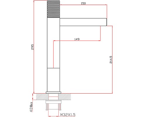 Смеситель для раковины Bronze de Luxe Avantgarde 2030H Черный