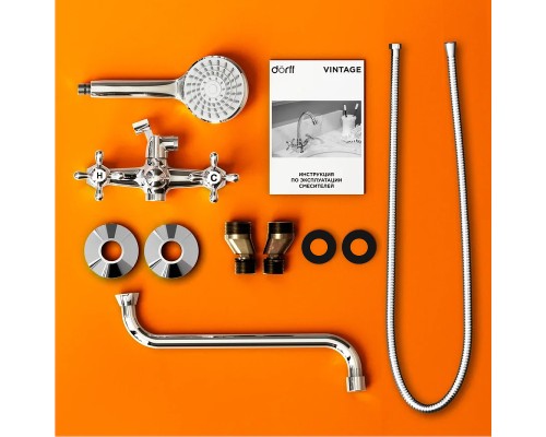Смеситель для ванны Dorff Vintage D6095000 универсальный Хром