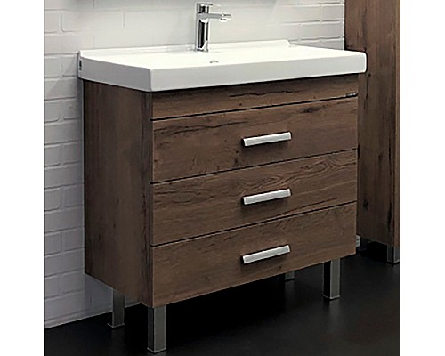 Тумба с раковиной Comforty Никосия 80Н 00-00007621 Дуб темный