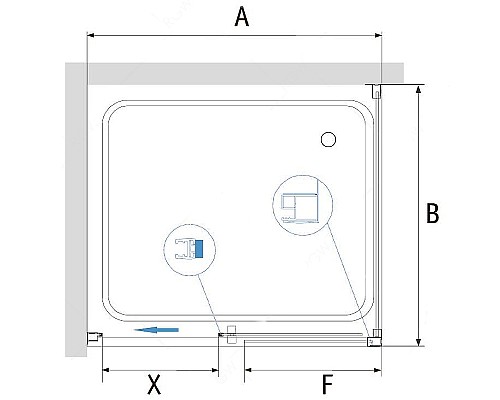 Душевой уголок RGW Passage PA-76-1B 160х80 350876168-14 профиль Черный стекло прозрачное