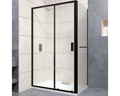 Душевой уголок RGW Passage PA-76-1B 160х80 350876168-14 профиль Черный стекло прозрачное