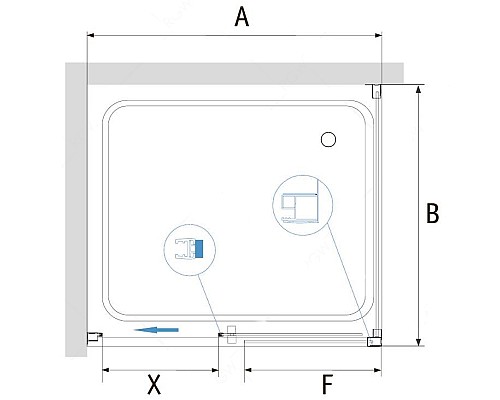 Душевой уголок RGW Passage PA-76-1B 160х80 350876168-14 профиль Черный стекло прозрачное
