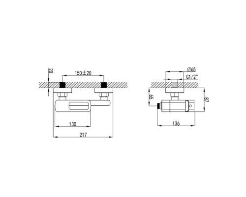 Смеситель для ванны IDDIS Slide SLIBG00I02