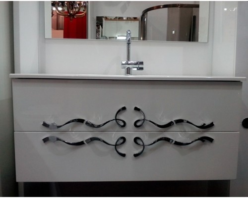 Тумба под раковину Clarberg Due amanti 100 DUE0110W подвесная Белая без ручек