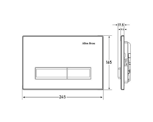 Клавиша смыва Allen Brau Fantasy 9.20003.MG Сатин