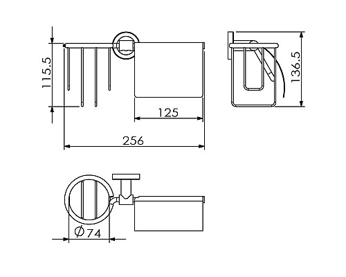 Бумагодержатель с крышкой освежителя воздуха LANGBERGER 11041P