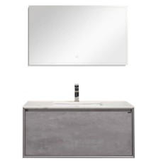 Комплект мебели для ванной Black&White Universe 909U1000 подвесной Пепельный