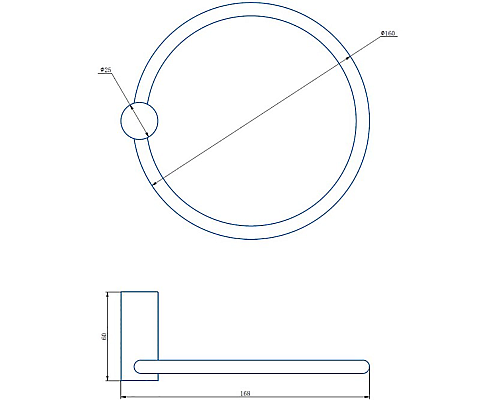 Кольцо для полотенец Haiba HB8404 Нержавеющая сталь